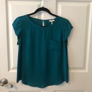 Joie Emerald Cap Sleeve Blouse